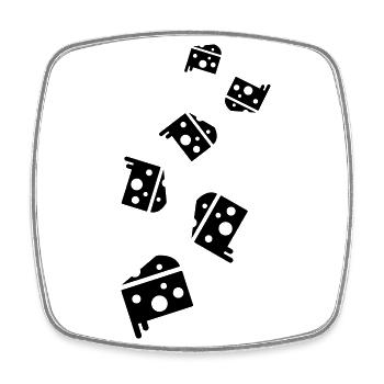Sandwich Toast - Square fridge magnet - white - Front