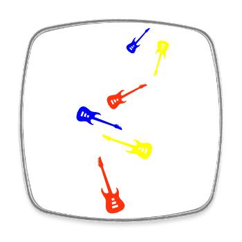 Gitarre Instrument Symbol - Viereckiger Kühlschrankmagnet - Weiß - Vorne