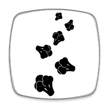 Broccoli Vegetables - Square fridge magnet - white - Front