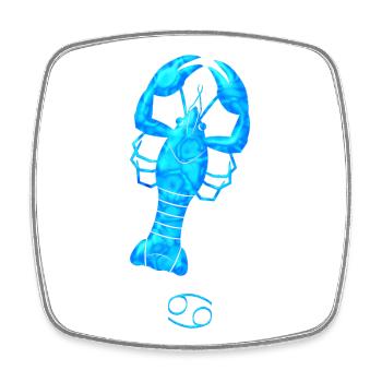 Cancer - Square fridge magnet - white - Front