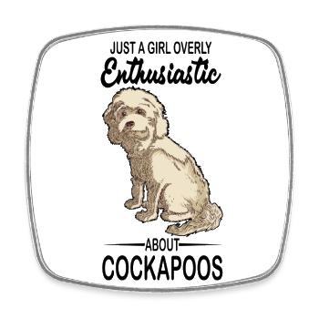 Cockapoo amoureux des chiens | Idée cadeau de race de chien - Magnet carré - blanc - Devant