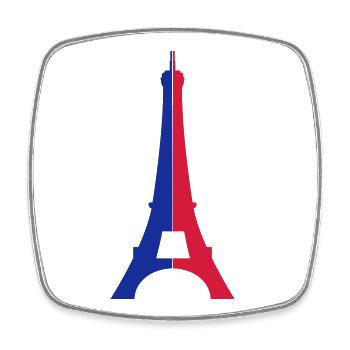 Tolles Design für Sticker von Paris - Viereckiger Kühlschrankmagnet - Weiß - Vorne