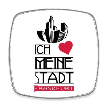 Stadt Liebe Frankfurt Geschenk - Viereckiger Kühlschrankmagnet - Weiß - Vorne