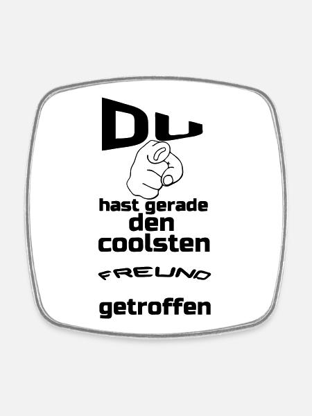 Coolster Freund Geschenk - Viereckiger Kühlschrankmagnet - Weiß