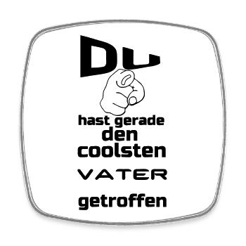 Coolster Vater Geschenk - Viereckiger Kühlschrankmagnet - Weiß - Vorne