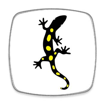 Eidechse Salamander Gecko Feuersalamander - Viereckiger Kühlschrankmagnet - Weiß - Vorne