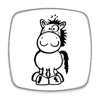 Little Horse - Square fridge magnet - white - Front