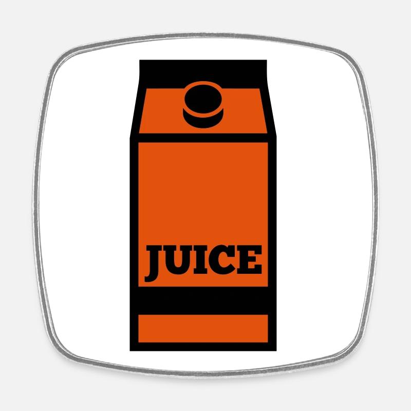 Saft - Viereckiger Kühlschrankmagnet - Weiß