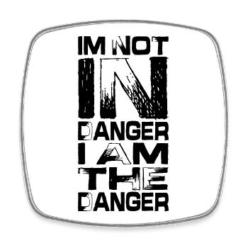 Minimalist Horizon - Square fridge magnet - white - Front