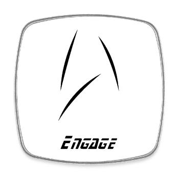 star engage minimal - Square fridge magnet - white - Front