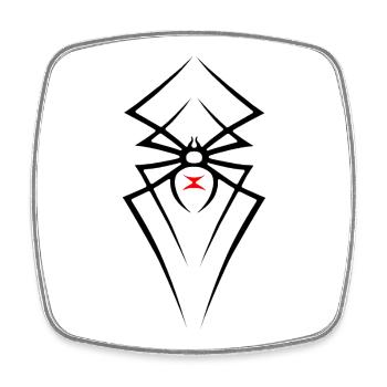 Spider Black Widow Tribal R6Z - Square fridge magnet - white - Front