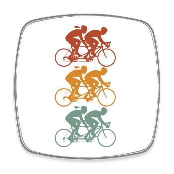 bike bike bike bikes bike tandem bike bike - Square fridge magnet - white - Front