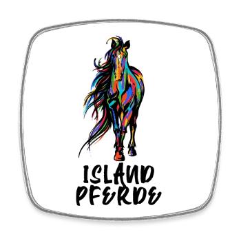 Cool Isländer Pferde Statement Islandpferde - Viereckiger Kühlschrankmagnet - Weiß - Vorne