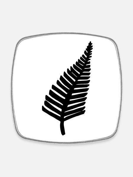 Fern - Square fridge magnet - white