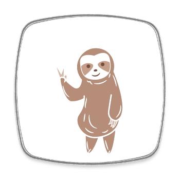Faultier Cool Spruch Tier Zoo Dschungel Urwald - Viereckiger Kühlschrankmagnet - Weiß - Vorne