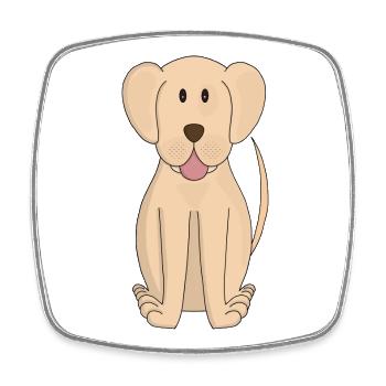 Chien Cartoon Incroyable Labrador Retriever - Magnet carré - blanc - Devant