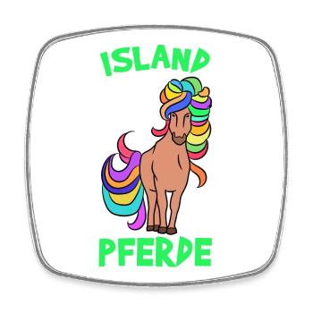 Chevaux Poney Chevaux islandais Citation islandaise Fan de chevaux - Magnet carré - blanc - Devant
