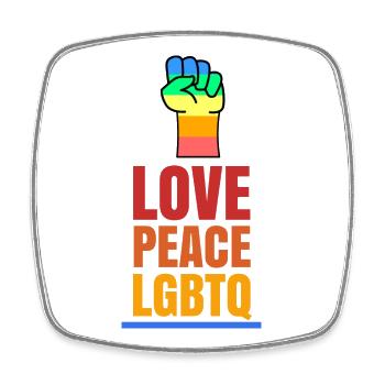 Liebe Statement Homosexuell Menschenrechte Lgbt - Viereckiger Kühlschrankmagnet - Weiß - Vorne