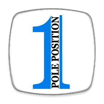 Pole position - Square fridge magnet - white - Front