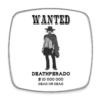 Cowboy from Hell - Square fridge magnet - white - Front