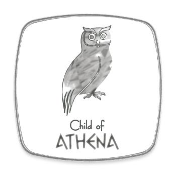 Child of Athena – Percy Jackson inspired design - Square fridge magnet - white - Front