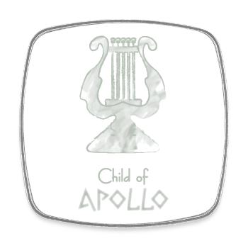 Child of Apollo – Percy Jackson inspired design - Square fridge magnet - white - Front