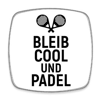 Cooler Spruch Padel Padelspiel Spieler Sportart - Viereckiger Kühlschrankmagnet - Weiß - Vorne