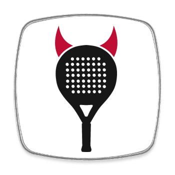 Padelspieler Padeltennis Teufelchen Mädchen Padel - Viereckiger Kühlschrankmagnet - Weiß - Vorne