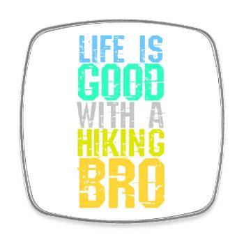 Via Ferrata Statement Hikers Hiking Hike - Square fridge magnet - white - Front