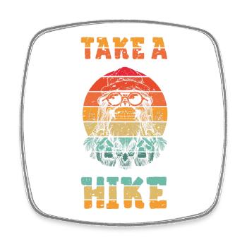 Take a hike - Viereckiger Kühlschrankmagnet - Weiß - Vorne