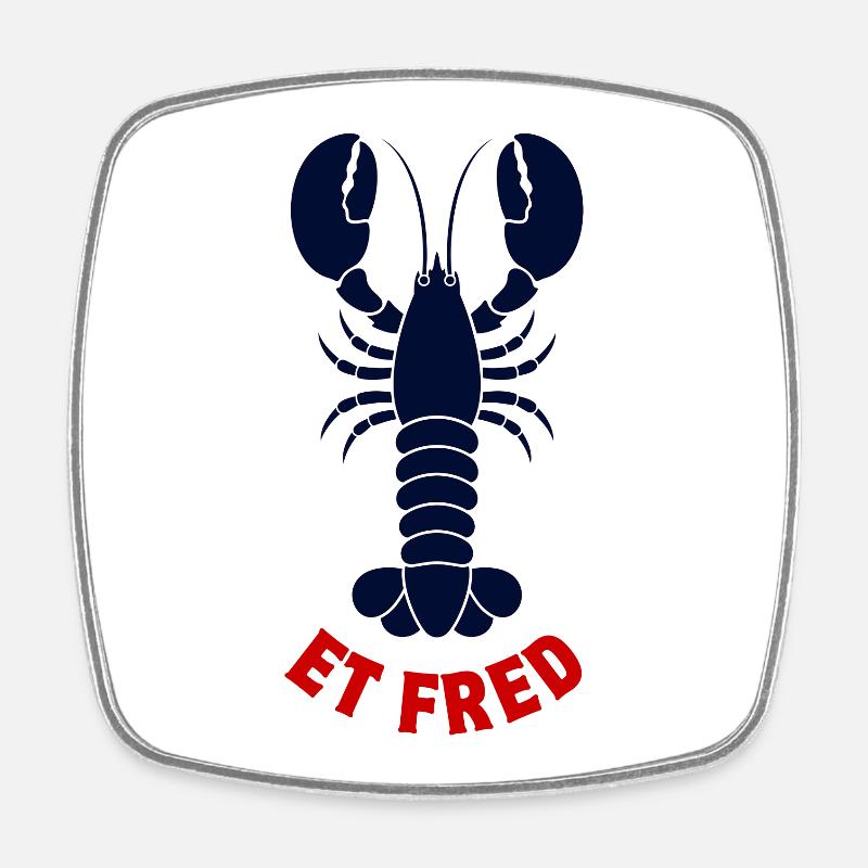 Lobster, lobster, seaside - Square fridge magnet - white