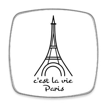 funny sayings in french - Square fridge magnet - white - Front