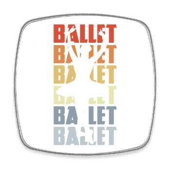 Vintage Ballet - Square fridge magnet - white - Front