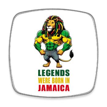 Musique reggae jamaïcaine - Magnet carré - blanc - Devant