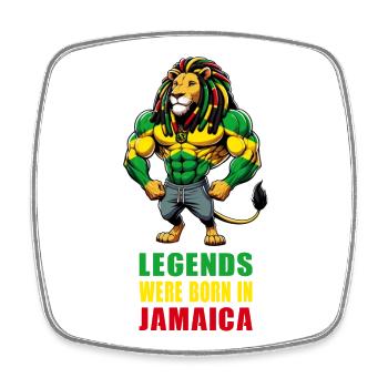 Musique reggae jamaïcaine - Magnet carré - blanc - Devant
