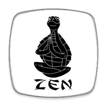 Yogi Turtle (Black) - Square fridge magnet - white - Front