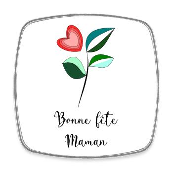 OMA. MUTTERTAG. ALLES GUTE ZUM OMA-TAG. ICH LIEBE DICH - Viereckiger Kühlschrankmagnet - Weiß - Vorne
