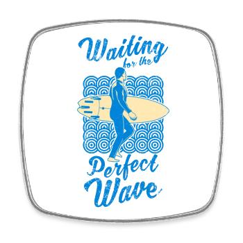 Surfer Motivation - Square fridge magnet - white - Front