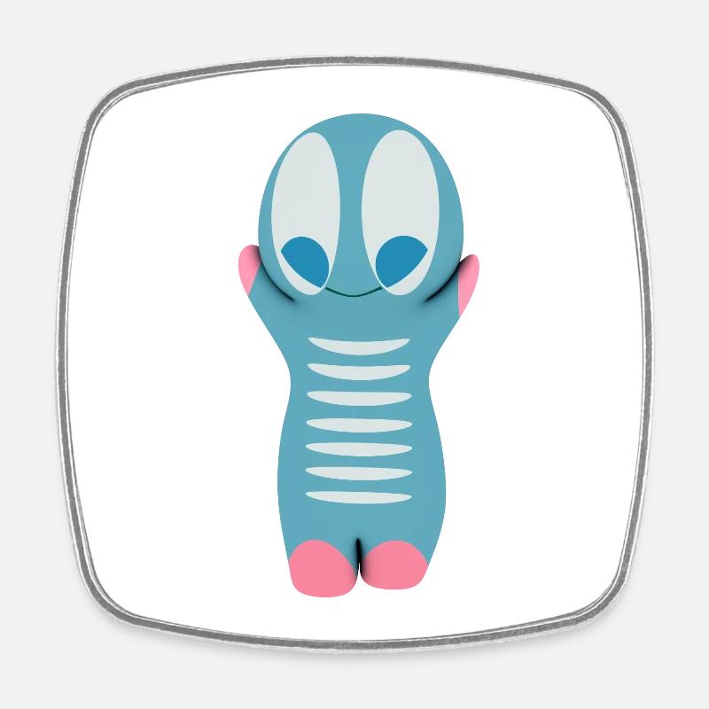Cute kawaii figure - Square fridge magnet - white