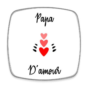 HAPPY FATHER'S DAY. DAD. FATHER'S DAY. FATHER - Square fridge magnet - white - Front