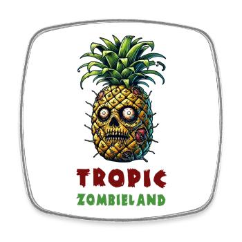 Tropic Zombieland pineapple - Square fridge magnet - white - Front