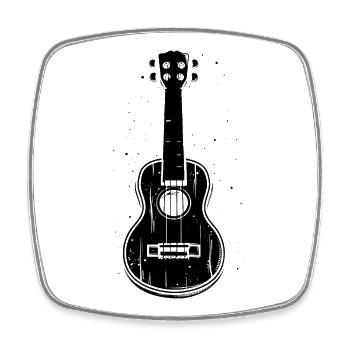 Ukulele Sketch - Square fridge magnet - white - Front