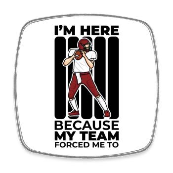 American Football Player Joke - Square fridge magnet - white - Front