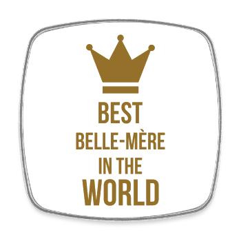 Meilleure Belle-Mère du Monde - Magnet carré - blanc - Devant