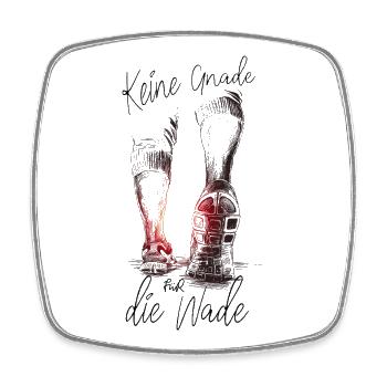 keine Gnade für die Wade Marathon Halbmarathon - Viereckiger Kühlschrankmagnet - Weiß - Vorne