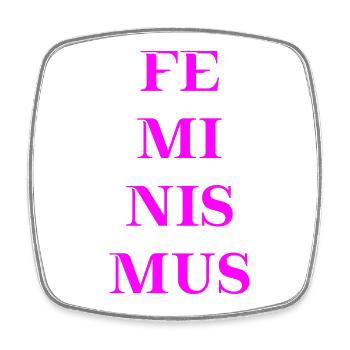 Feminismus Geschenkidee Feministin feministisch - Viereckiger Kühlschrankmagnet - Weiß - Vorne