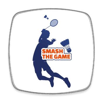 Smash the game by Helfspawn - Square fridge magnet - white - Front