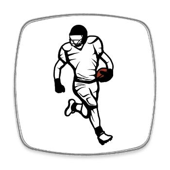 Football player - Square fridge magnet - white - Front