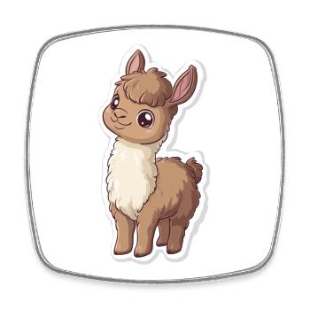 Llama Alpaca Llama Animal Gift - Square fridge magnet - white - Front