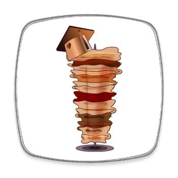 ÉTUDES DE FIN D’ÉTUDES À DÖNER KEBAB - Magnet carré - blanc - Devant